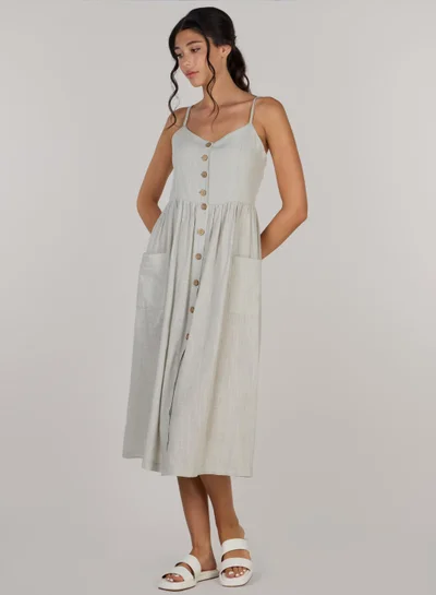 Just Nature Nicole Buttoned Dress