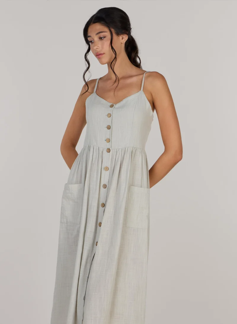 Just Nature Nicole Buttoned Dress