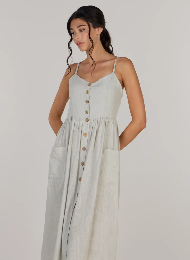 Just Nature Nicole Buttoned Dress