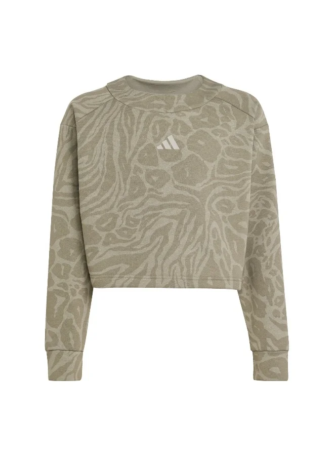 Adidas adidas Jg Fi Aop Top Green Not Sports Specific Sweatshirts