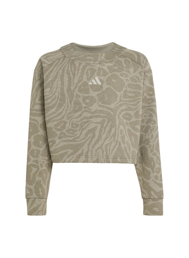 adidas Jg Fi Aop Top Green Not Sports Specific Sweatshirts - Image 2