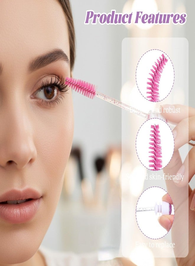Oqqlin 200 Pack Mascara Wand Tube Set, 100 Pcs Adjustable Eyelash Brushes 100 Pcs Empty Travel Container Tubes Disposable Colorful Lash Makeup Tool for Eyelash Extensions (10 Color) - Image 5