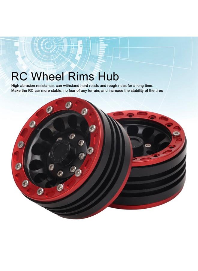 Thoraya 4Pcs 1.9in RC Wheel Rims Alloy CNC Machining 1/10 RC Beadlock Wheel Hub for Track Axial SCX10 90046 AXI 03007 MST  - Image 5
