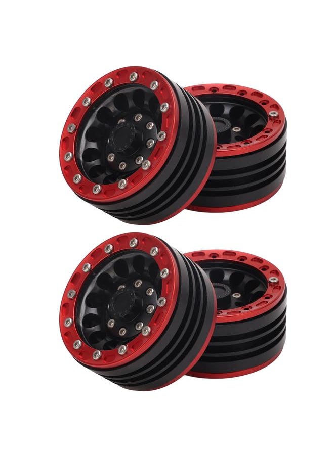 Thoraya 4Pcs 1.9in RC Wheel Rims Alloy CNC Machining 1/10 RC Beadlock Wheel Hub for Track Axial SCX10 90046 AXI 03007 MST  - Image 2
