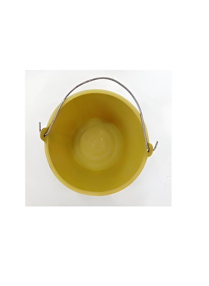 ABBASALI PVC Light Weight Bucket with Handle for Outdoor Gardeners,Construction Field etc With 3 Pair Gloves & 20Pcs Face Mask (2, YELLOW)  - Image 3