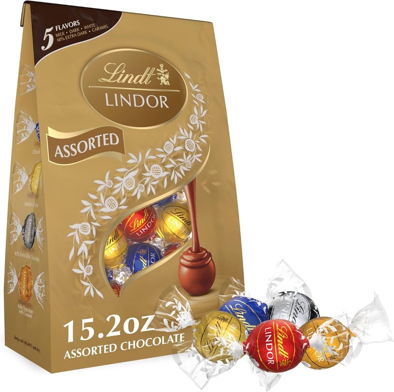 Lindt LINDOR Assorted Chocolate Truffles - 15.2 oz - Image 1