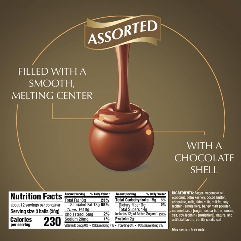 Lindt LINDOR Assorted Chocolate Truffles - 15.2 oz - Image 2