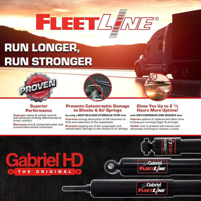 غابرييل 1 Gabriel 83456 FleetLine ممتص صدمات للخدمة الشاقة - Image 4