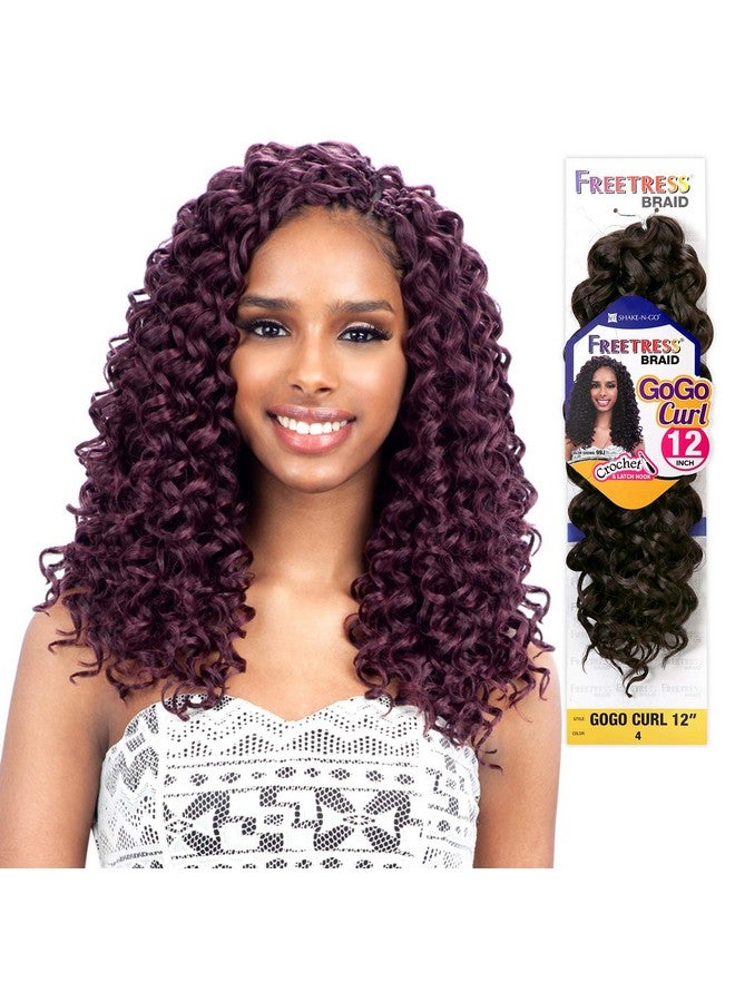 FreeTress Braids Gogo Curl 12 (1B Off Black) Freetress Synthetic Braid Crochet Bulk Braiding Hair - Image 3