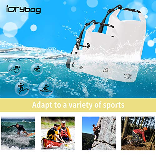 IDRYBAG Dry Bag for Kayaking Waterproof 2L/5L/10L/15L/20L, Small Dry Sack Waterproof Bag for Boating - Image 5
