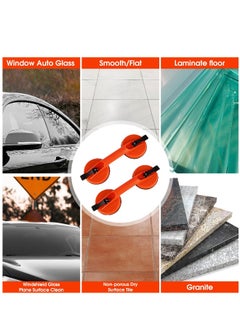 Generic Glass Suction Cups, Heavy Duty ABS Vacuum Plate Handle Glass Holder to Lift Large Glass/Tile Lifter/Moving Window,Mirror/Dent Puller(Pack of 2, Orange)  - Image 5