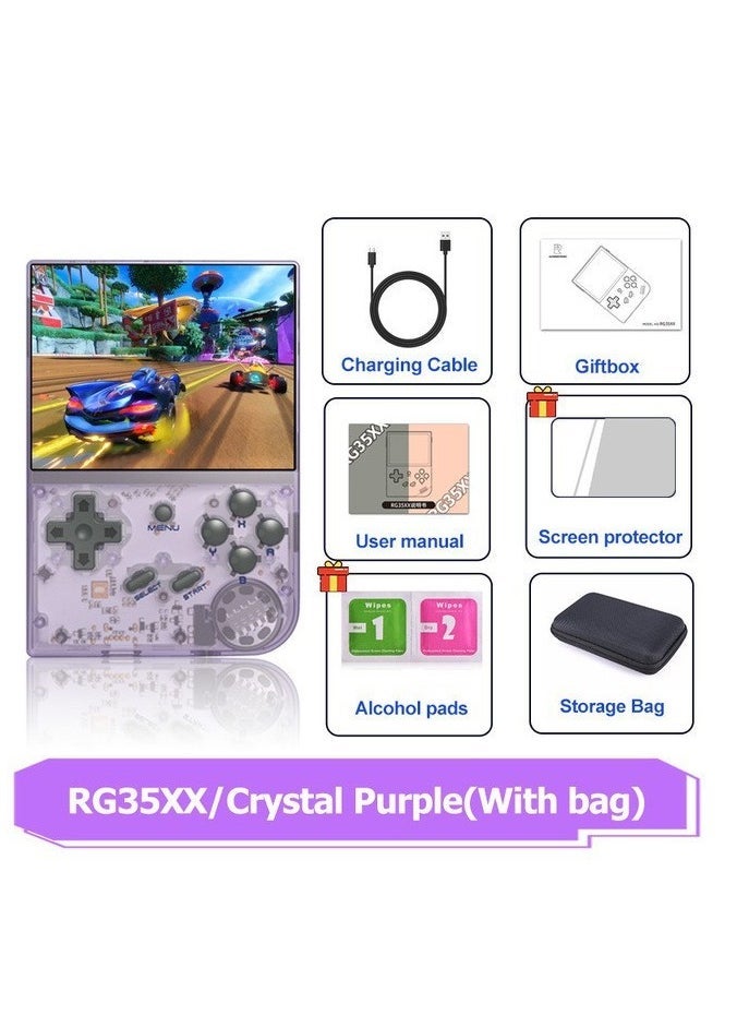 RG35XX Handheld Game Console 3.5 Inch IPS Screen Linux System Retro Video Games Consoles Portable Pocket Video Player 5000+ Games (Purple-64G) - Image 5