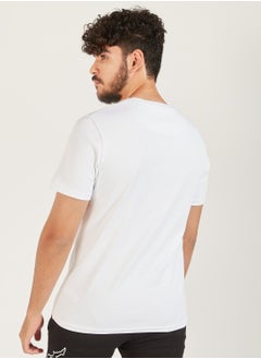 Kappa Kappa Logo Print Crew Neck T-shirt with Short Sleeves  - Image 4