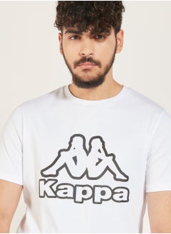 Kappa Kappa Logo Print Crew Neck T-shirt with Short Sleeves  - Image 2