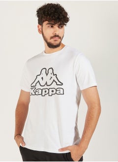 Kappa Kappa Logo Print Crew Neck T-shirt with Short Sleeves  - Image 3