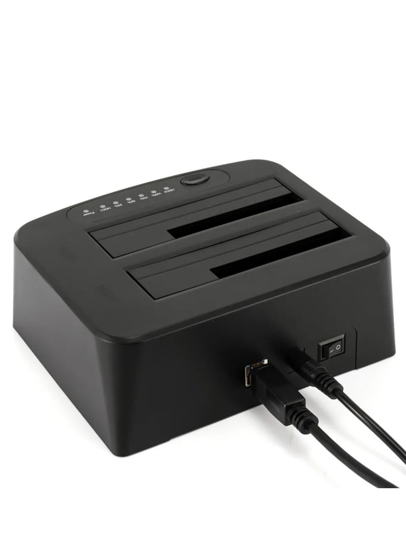 Generic - USB 3.0 Multi Hard Drive Docking Station Suporte Offline Clone 2 Bay HDD Docking Station - Image 1