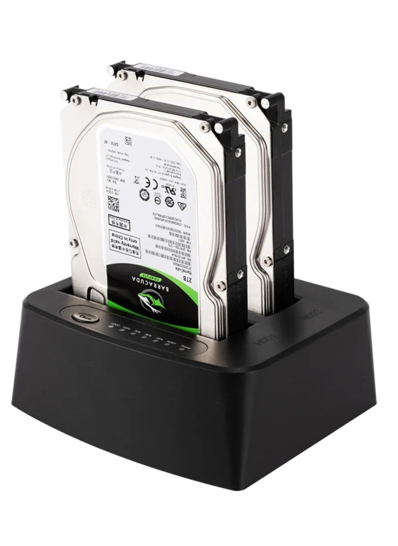 Generic - USB 3.0 Multi Hard Drive Docking Station Suporte Offline Clone 2 Bay HDD Docking Station - Image 1