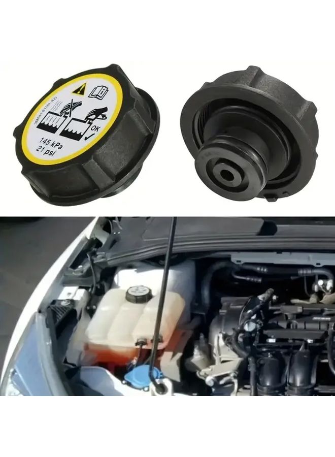 Heavy Duty Coolant Tank Cap With Antifreeze Label 1pc Fit For Multiple Vehicle Models - Image 1