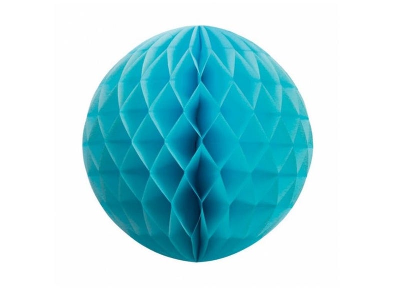HK balloons6 Pcs 10 Paper Honeycomb Balls Party Design Wall Decoration Flower Balls Hanging Pom Poms Party Wedding Home Kids Birthday Decoration Blue - Image 1