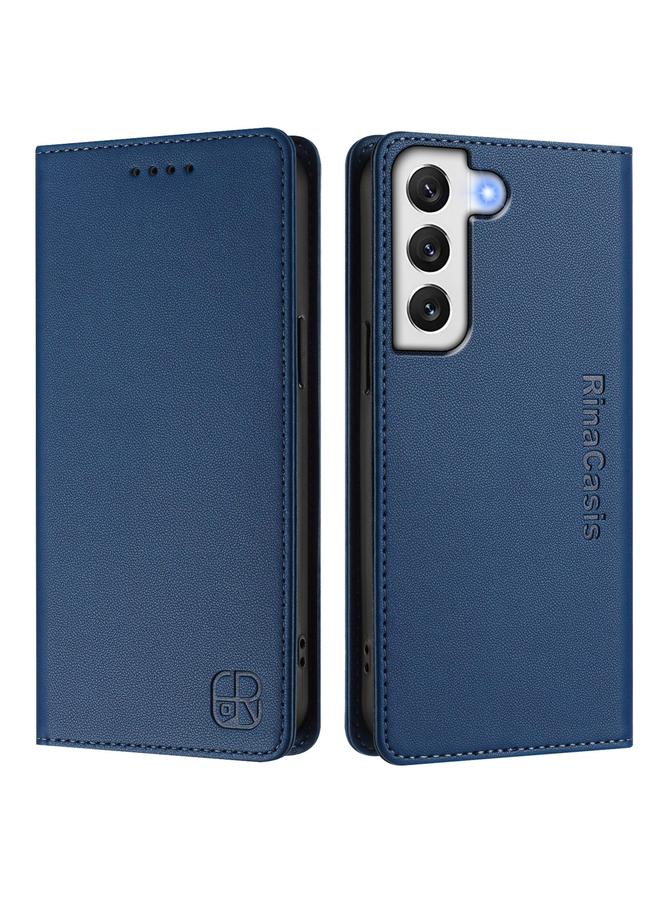 S-TOP Case For Samsung Galaxy S22+ 5G RC01 Dual-Folded Magnetic Suction RFID Leather Phone Case - Image 2