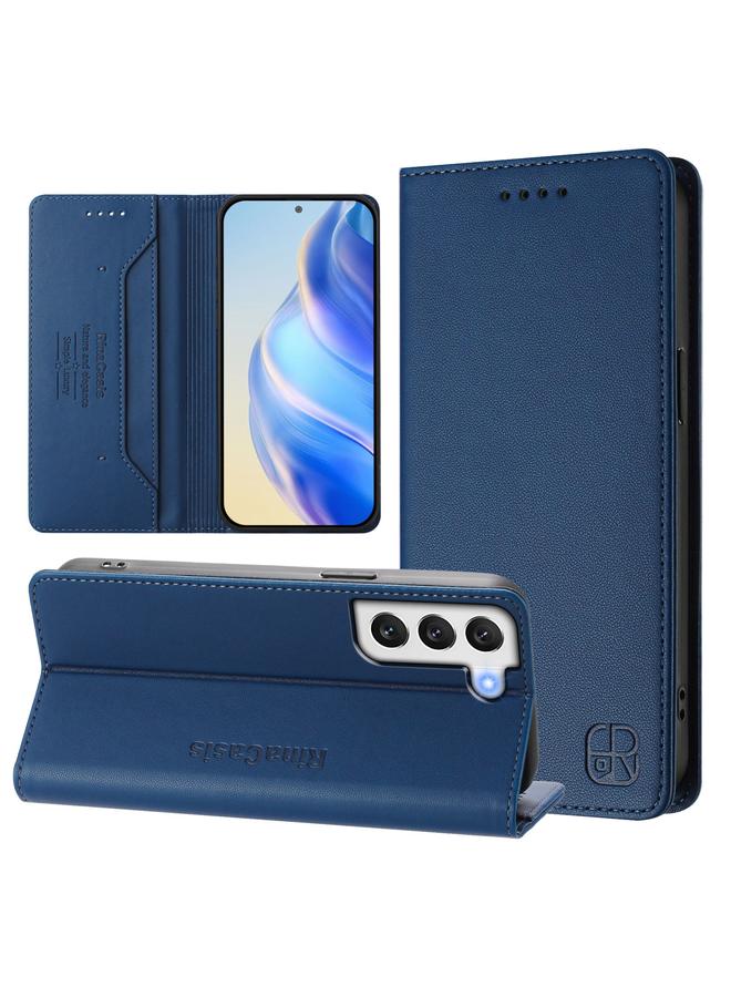 S-TOP Case For Samsung Galaxy S22+ 5G RC01 Dual-Folded Magnetic Suction RFID Leather Phone Case - Image 1