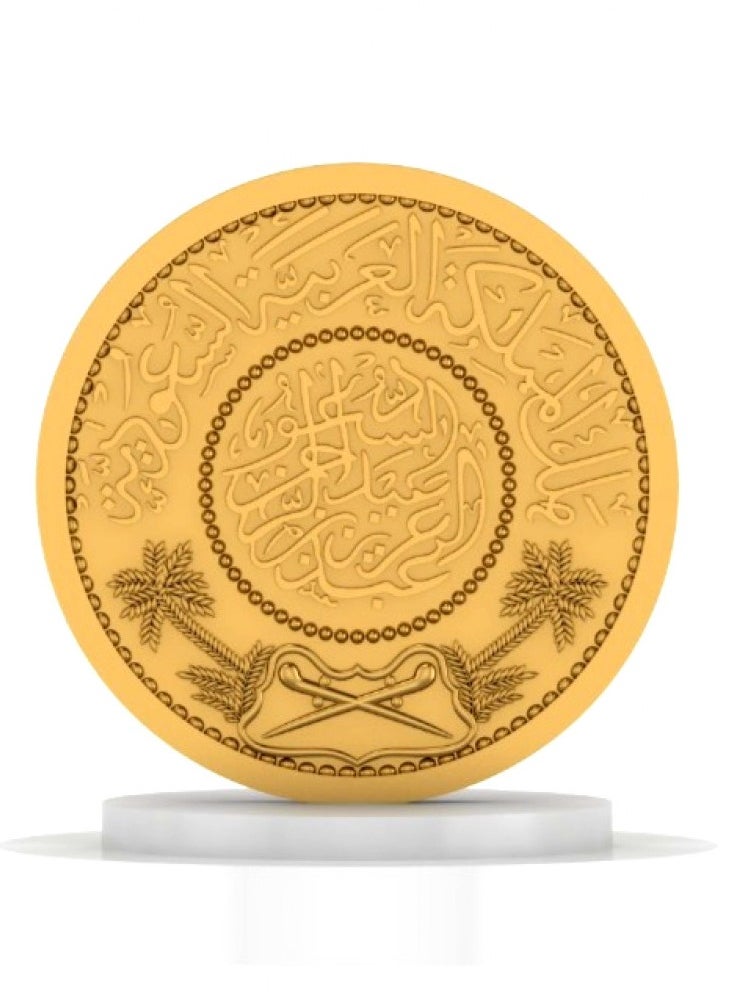 ديوان ريال ذهب عيار 24 وزن 15.55 غرام (نصف أونصة)  - Image 2