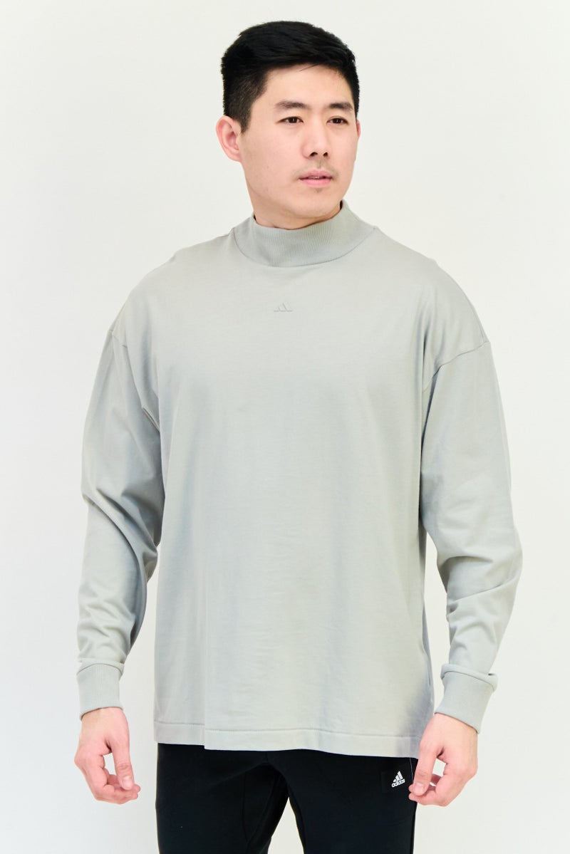 Adidas Men Sportswear Fit Long Sleeves Outdoor Sweatshirt, light Grey  - Image 1