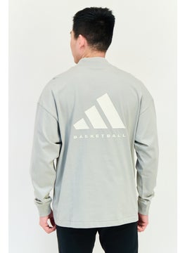 Adidas Men Sportswear Fit Long Sleeves Outdoor Sweatshirt, light Grey  - Image 4