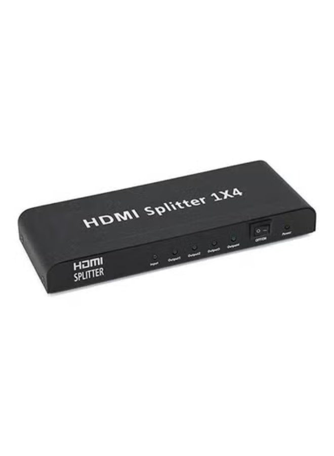 HDMI Splitter 1 In 4 Out – Movcle 1X4 HDMI Distribution Hub Supports 4K Ultra HD, 1080p, 3D Video – Plug & Play High-Speed HDMI Signal Amplifier for TV, Monitor, Projector, PS5, Xbox, Laptop – Compact HDMI Box Adapter – Black - Image 1