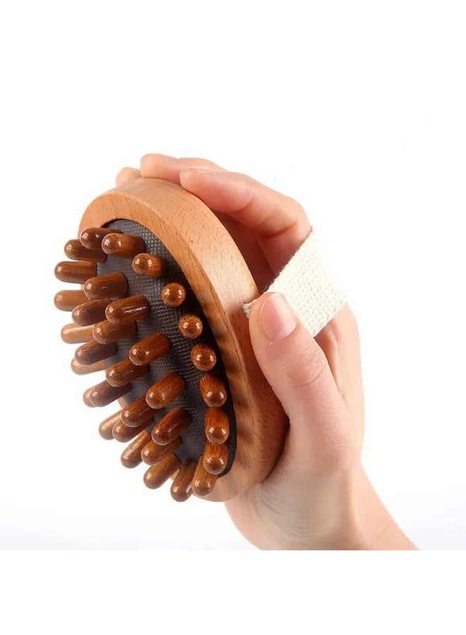 فرشاة تدليك واسترخاء الجسم للتنحيف ومقاومة السيلوليت من الخشب الطبيعي - Image 1