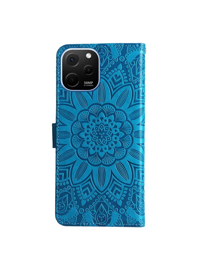 Zaboon Case For Huawei nova Y61 Embossed Sunflower Leather Phone Case - Image 3