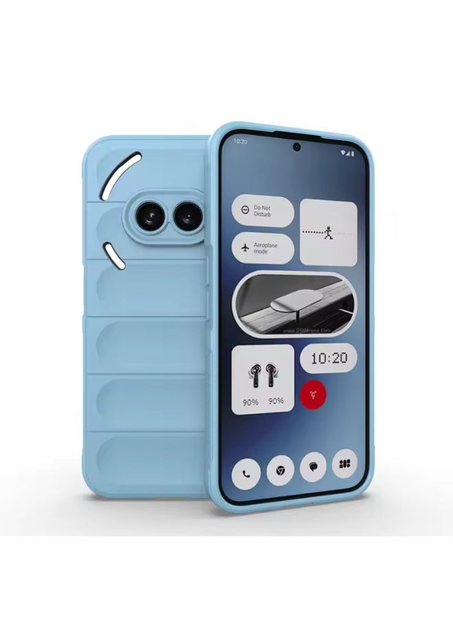 Generic Premium Protection Back Silicone Case Compatible with Nothing Phone 2A Magic Shield Shockproof Case with Camera Protection (Baby blue) 