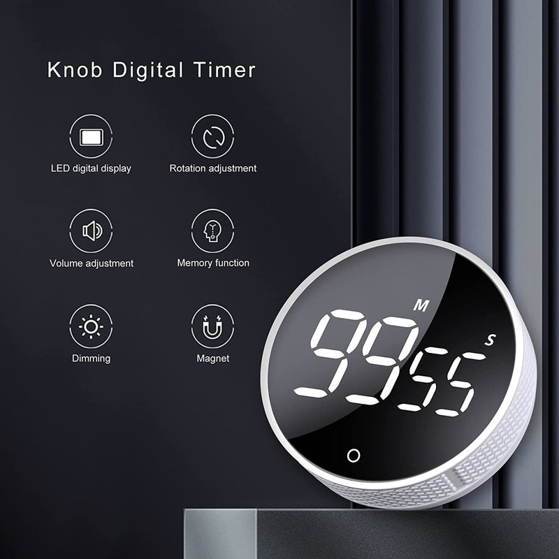 PROXIN Rotation Countdown Timer Kitchen Timer Countdown LCD Digital Timer Good Timing Helper for Home and Work Scenarios - Image 3