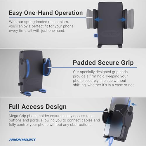 ARKON Mounts 5 inch Robust Forklift Pillar Bracket Phone Mount - Image 3
