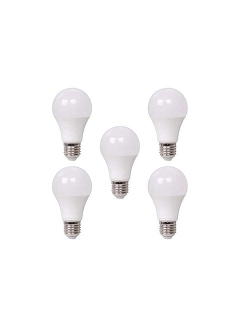 5 LED bulbs, 10 Watt, warm (yellow)