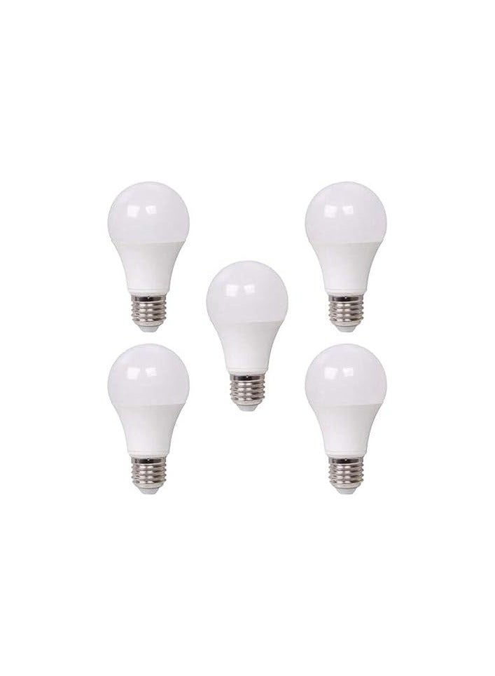 5 LED bulbs, 10 Watt, warm (yellow)