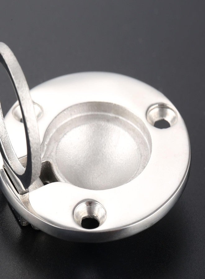 Mtsooning 2 PCS Boat Ring Hatch,1.97" Round Flush Pull Latch, Stainless Steel Deck Recessed Pull Handle, Marine Mount Lifting Ring Locker Hardware for Boat Locker Window Drawer Cupboard - Image 4