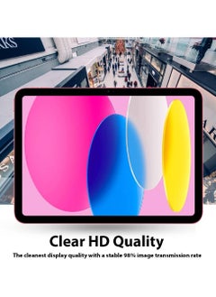 NAFO Screen Protector compatible with iPad 10th Generation 9H Hardness Tempered Glass Film HD Full Coverage Easy Installation] for iPad 10 th (1 - Pack)  - Image 3