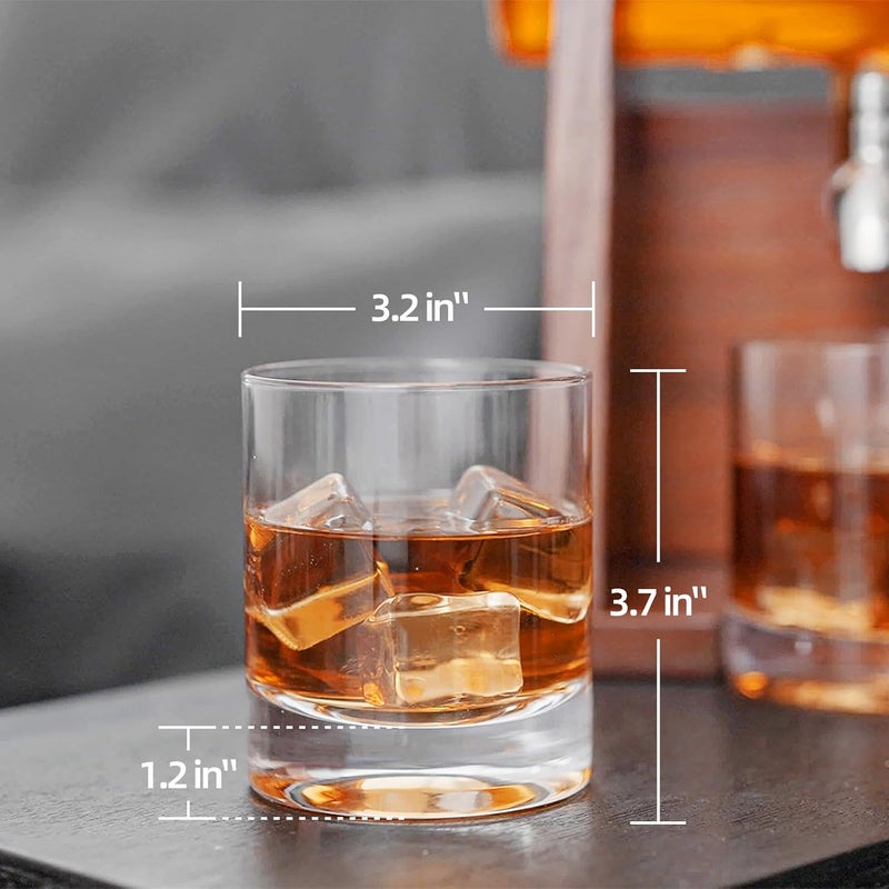 JILLMO Whiskey Decanter Sets for Men, 1250ml Decanter Set with 2 Whiskey Glasses, Ideal Bourbon Gifts for Men - Image 4