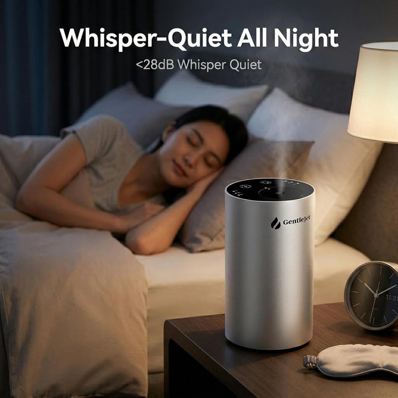 ناشر الزيوت العطرية بدون ماء LiteMist - ناشر عطري من الألومنيوم، قابل لإعادة الشحن عبر USB-C للاستخدام في المنزل والسيارة والمكتب، تشغيل هادئ، سعة الزجاجة 0.35 أونصة/0.7 أونصة - Image 4