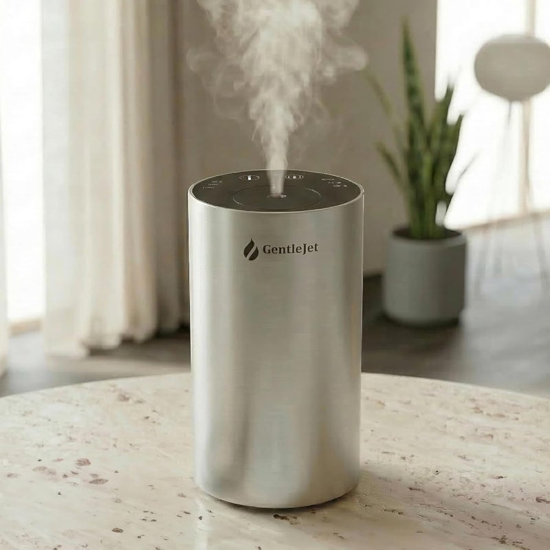 ناشر الزيوت العطرية بدون ماء LiteMist - ناشر عطري من الألومنيوم، قابل لإعادة الشحن عبر USB-C للاستخدام في المنزل والسيارة والمكتب، تشغيل هادئ، سعة الزجاجة 0.35 أونصة/0.7 أونصة - Image 1