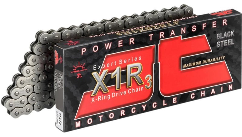 JT Chain JTC520X1R3114DL (520 Series) Black Steel 114 Link Heavy Duty X-Ring Chain with Connecting Link - Image 5