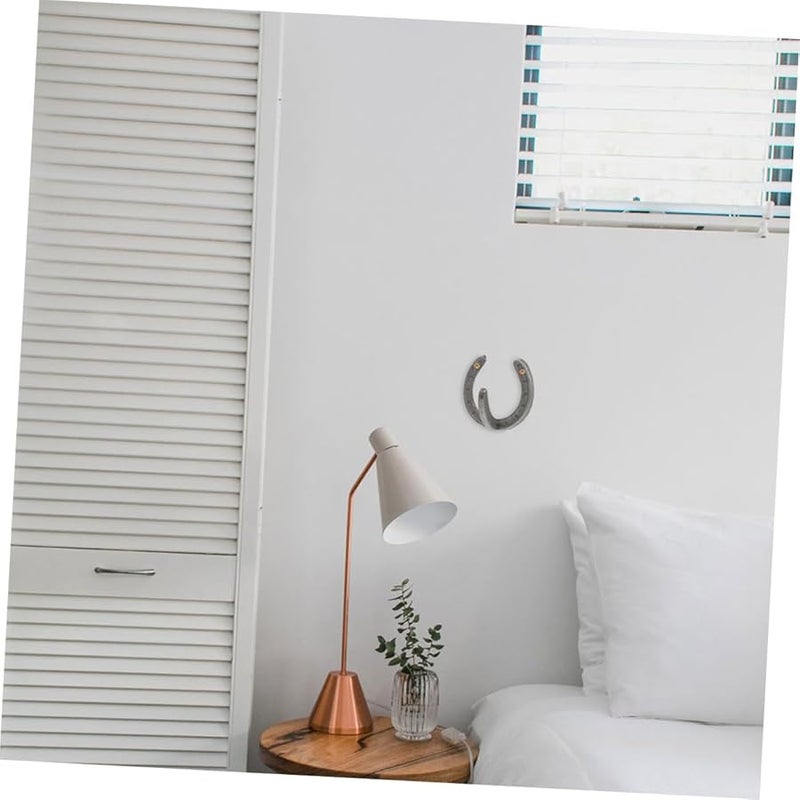 خطافات حائط حذوة الفرس الحديدية القديمة، مجموعة من 5 قطع للملابس والمفاتيح والقبعات، سهلة التركيب - Image 3