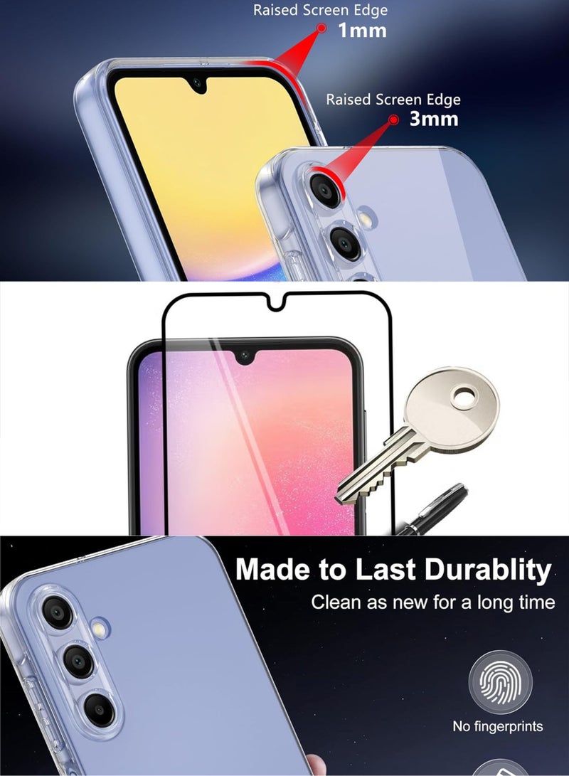 عبوة 2 في 1 لحماية سامسونج جالاكسي A16 - غطاء مضاد للصدمات شفاف للغاية وغطاء شاشة من الحافة إلى الحافة، حماية 360 درجة، غطاء خلفي وغطاء شاشة لسامسونج جالاكسي A16 - Image 2