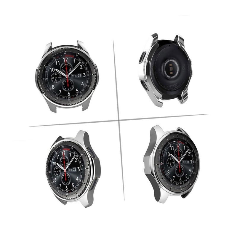 Silver TPU Protective Case for Gear Shock Smartwatch Easy Access to Buttons Maximum Scratch Protection - Image 5
