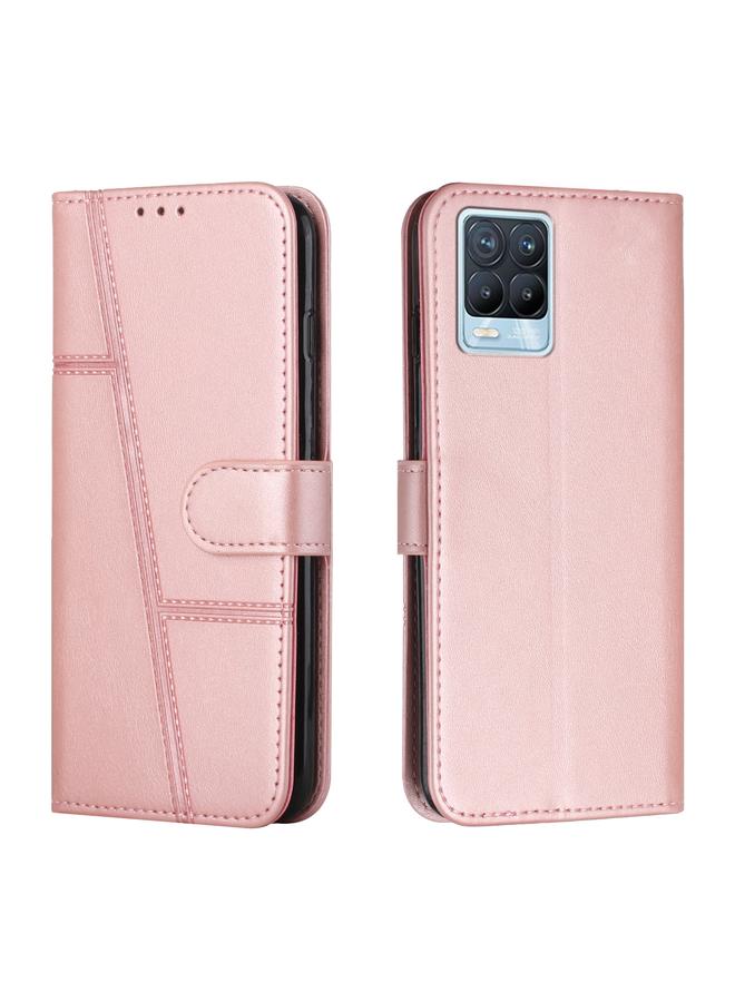 S-TOP Case For OPPO Realme 8 / 8 Pro Stitching Calf Texture Buckle Leather Phone Case - Image 1