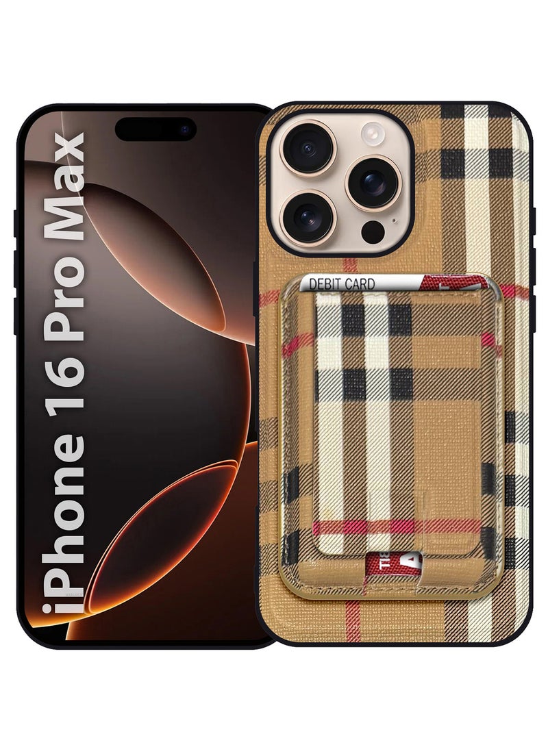 CATANES iPhone 16 Pro Max Case, Soft Flexible PU Leather, Durable Anti-Scratch Case with Detachable Classic Card Wallet Holder - Image 1