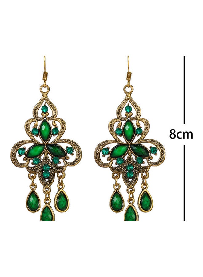 NIBEMINENT 925 Silver Geometric Metal Long Earrings - Image 2