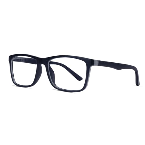RAYBLOC UV Protection Glasses Blue Cut Blocking Harmful Rays Glasses for Men & Women Zero Power Computer Specs Eye Protection Lightweight Frame with Case & Cleaning Cloth Square - Image 1