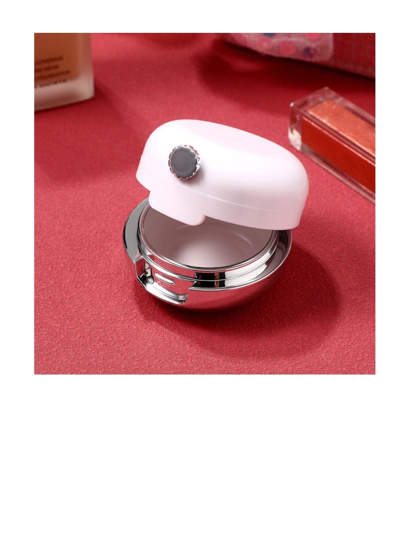 Captaintech Empty Lip Balm Jars, 2Pcs Plastic Lips Balm Jars, Refillable Lipstick Pots Lip Mask Container, Lip Mask Holder Box, with Silicone Lip Brush Mirror for Home Travel for Women Girls - Image 5